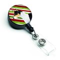 Teachers Aid Basenji Candy Cane Holiday Christmas Retractable Badge Reel TE887573